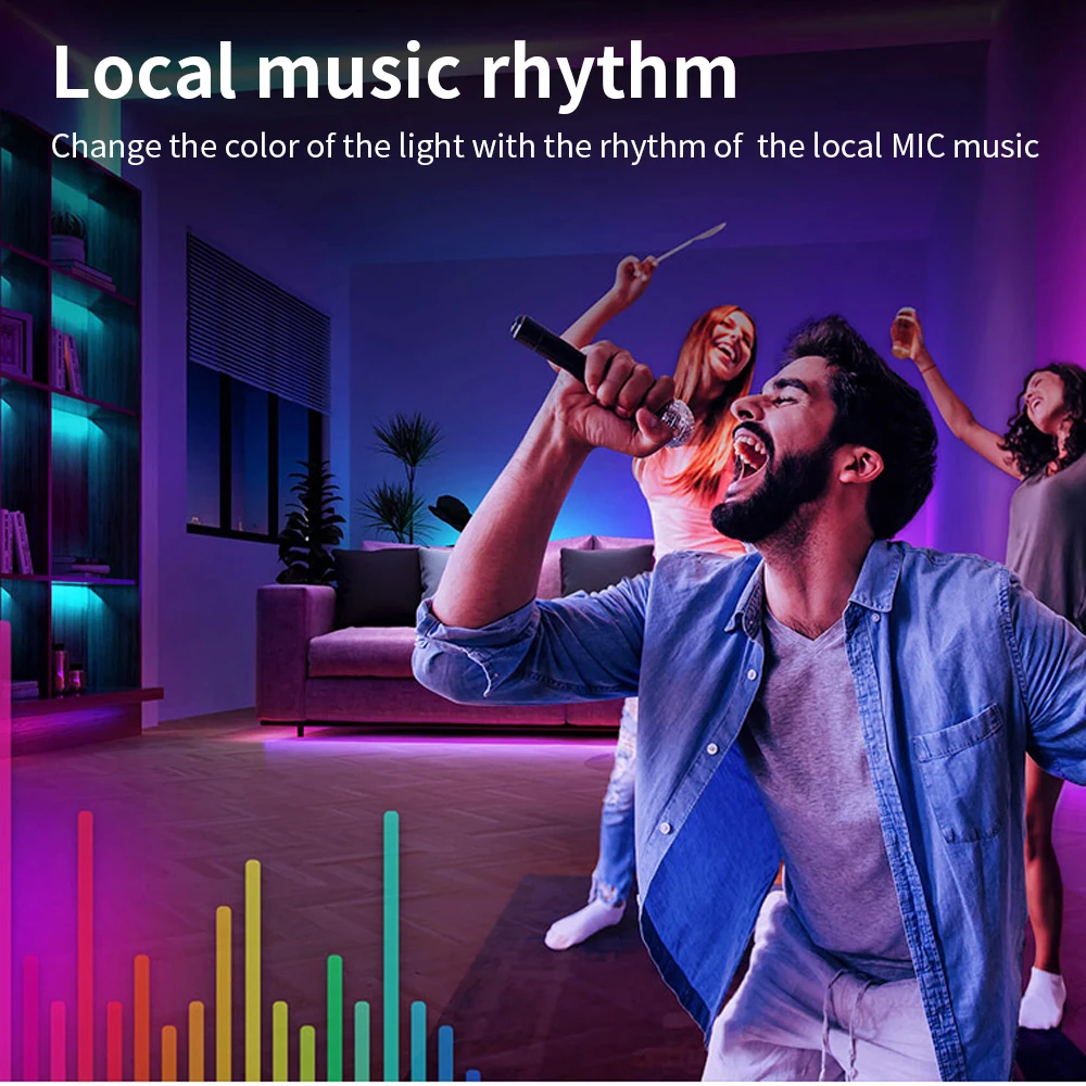 SIXWGH Tuya Smart Wifi Fairy Light Outdoor RGB Garland Festoon LED String Lights Party Garden Wedding with USB Interface Alexa