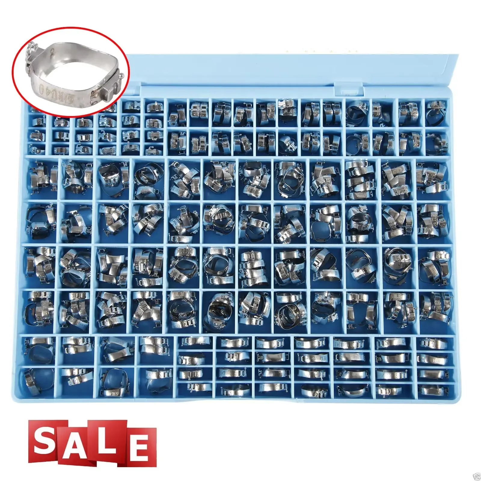85er-Set Dental-Kieferorthopädie: Konvertierbare MBT.022 Lingual-Sheaths für den 1. Molaren (Einzelrohr) aus M-5 Edelstahl