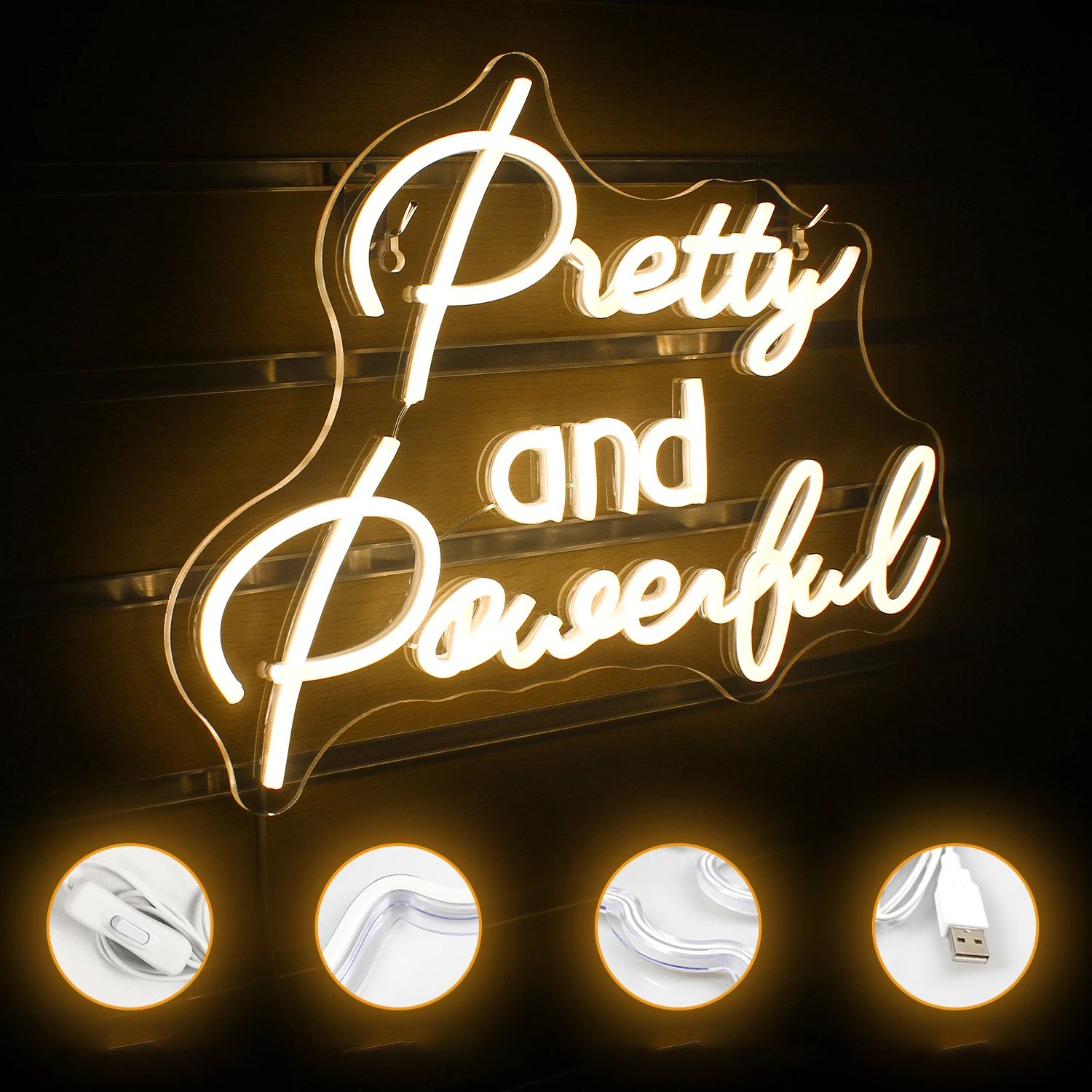 Description Picture 5 of itemPretty And Powerful Neon Sign Warm Letter Led Light For Home Wall Decor Bedroom Wall Art Logo Party Supplies Birthday Gifts