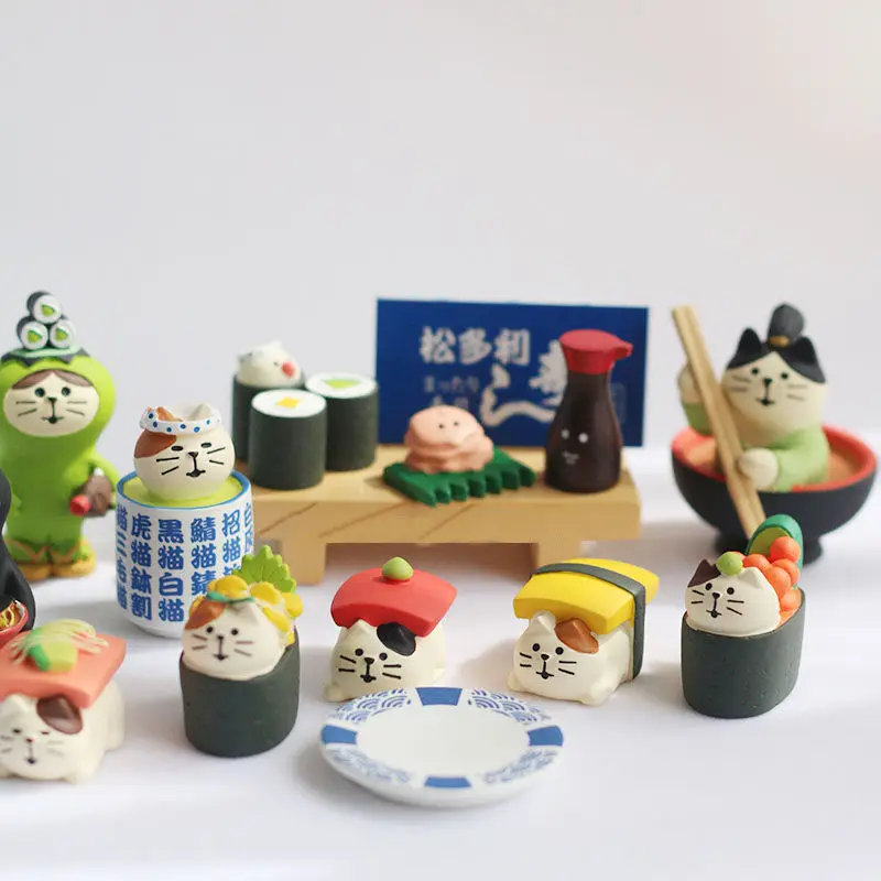 Japan Decole Sushi Bar Japan Miniature Figurines Resin Craft Toy