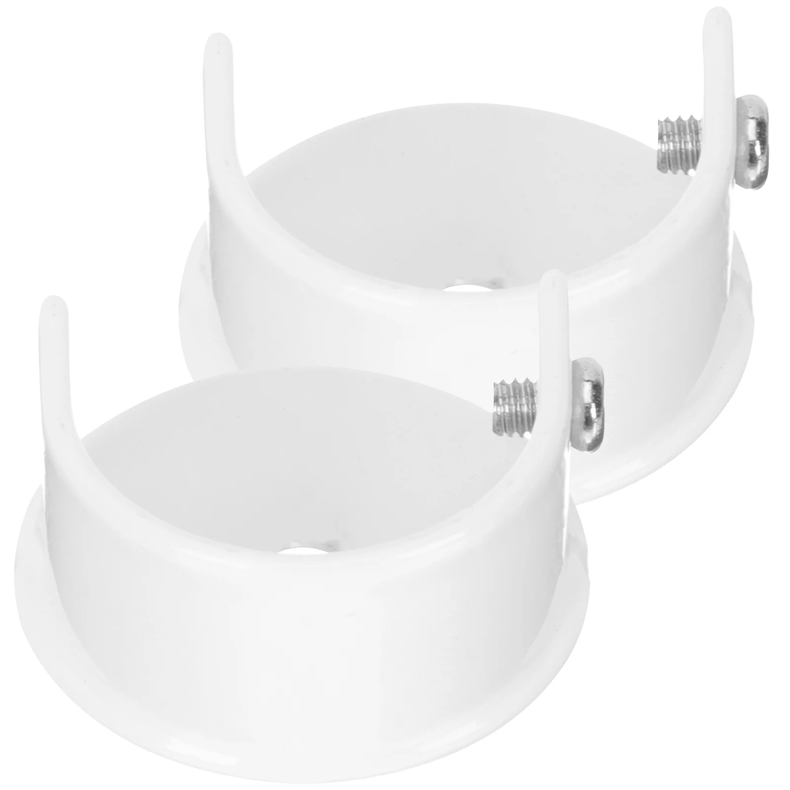 

2 Pcs Socket Curtain Rod Bracket Hardware Brackets Shower Alloy Holder for Rods