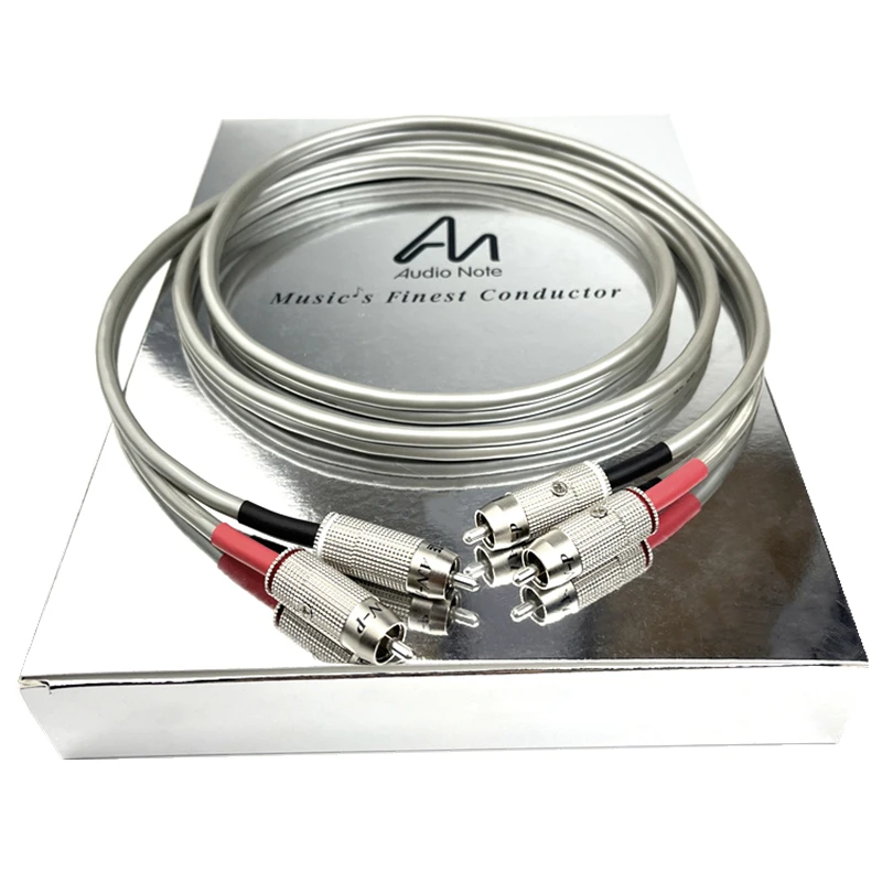 Nuova Nota Audio An-Vx Hifi Rca Cable Solid Silver 99.99% Interconnect Line Con Box