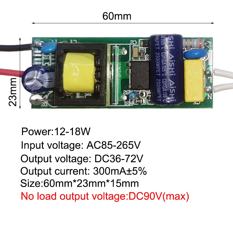 รูปสินค้า ไดร์เวอร์ LED ไฟฟ้ากระแสคงที่ 85-265V 300mA