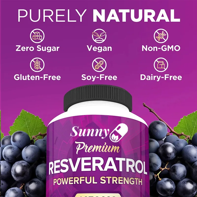 Nad+ Resveratrol Supplements Nutrivein Premium Resveratrol 1450 Mg 120 Capsules Antioxidant Supports A Healthy Immune System