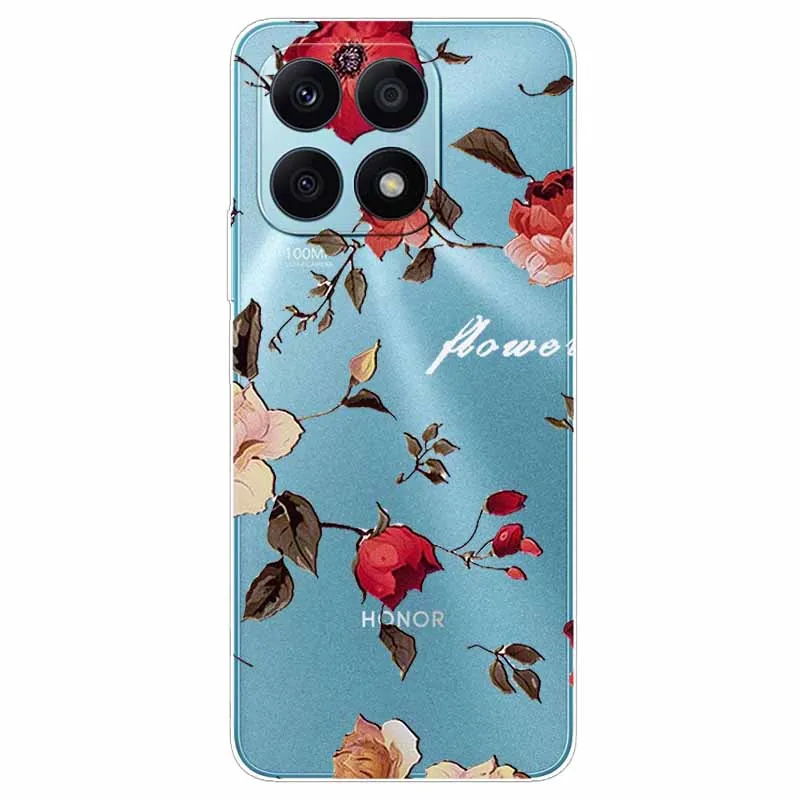 Coque Gel TPU Pour Huawei Honor 8X – Souple, Anti-choc, Motif Fleur, Protection Légère Et Colorée