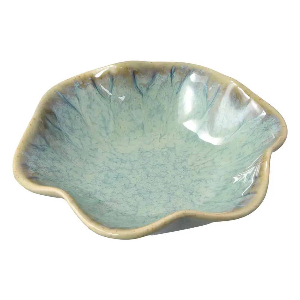 KilnturnsgrayCeramicDishEmeraldgreenJewelryDishTrayDecorative