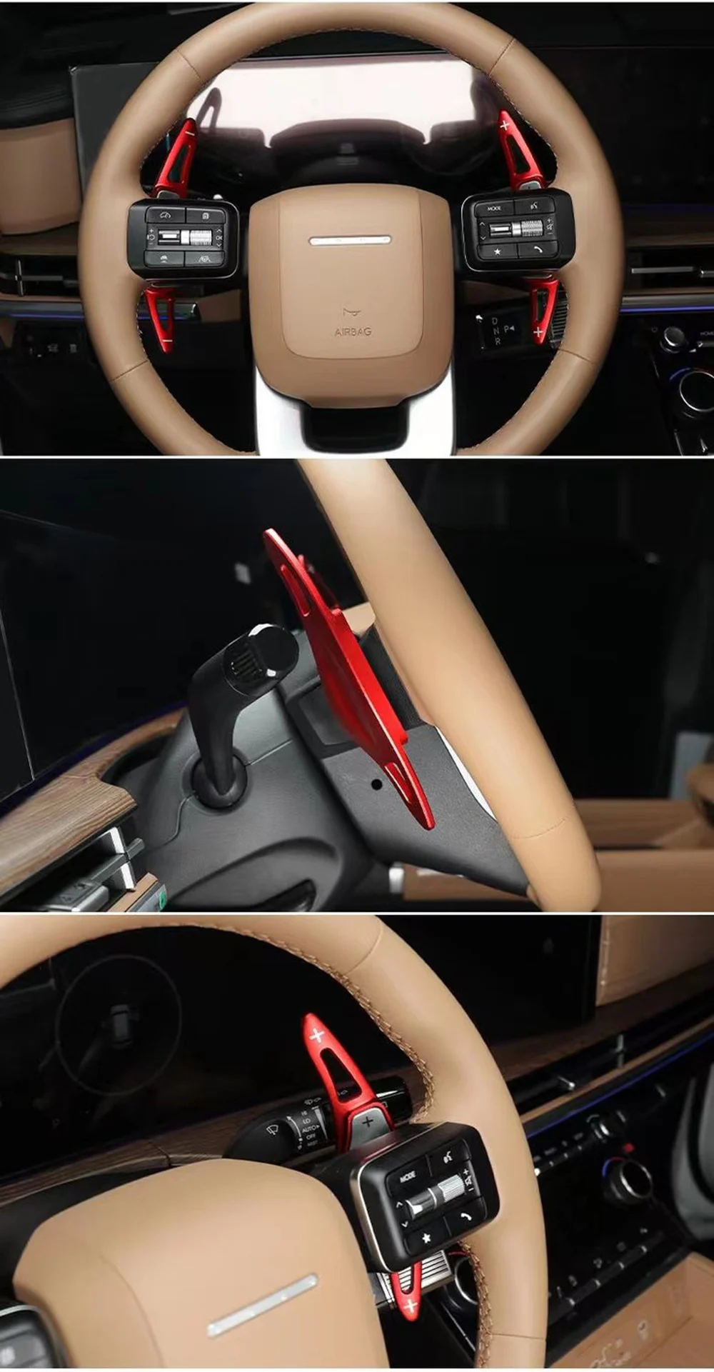 Schalt paddel für Hyundai Santa Fe Santafe Hev MX5 2023 2024 2025 Auto Lenkrad Zahnrad verlängerung Schalthebel DSG Aufkleber Zubehör – Detail 2