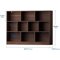 Bookshelf, 3-Tier Open Shelf Bookcase, 10 Cube Storage Organizer with Anti-Tilt Device for Bedroom Living Room 2