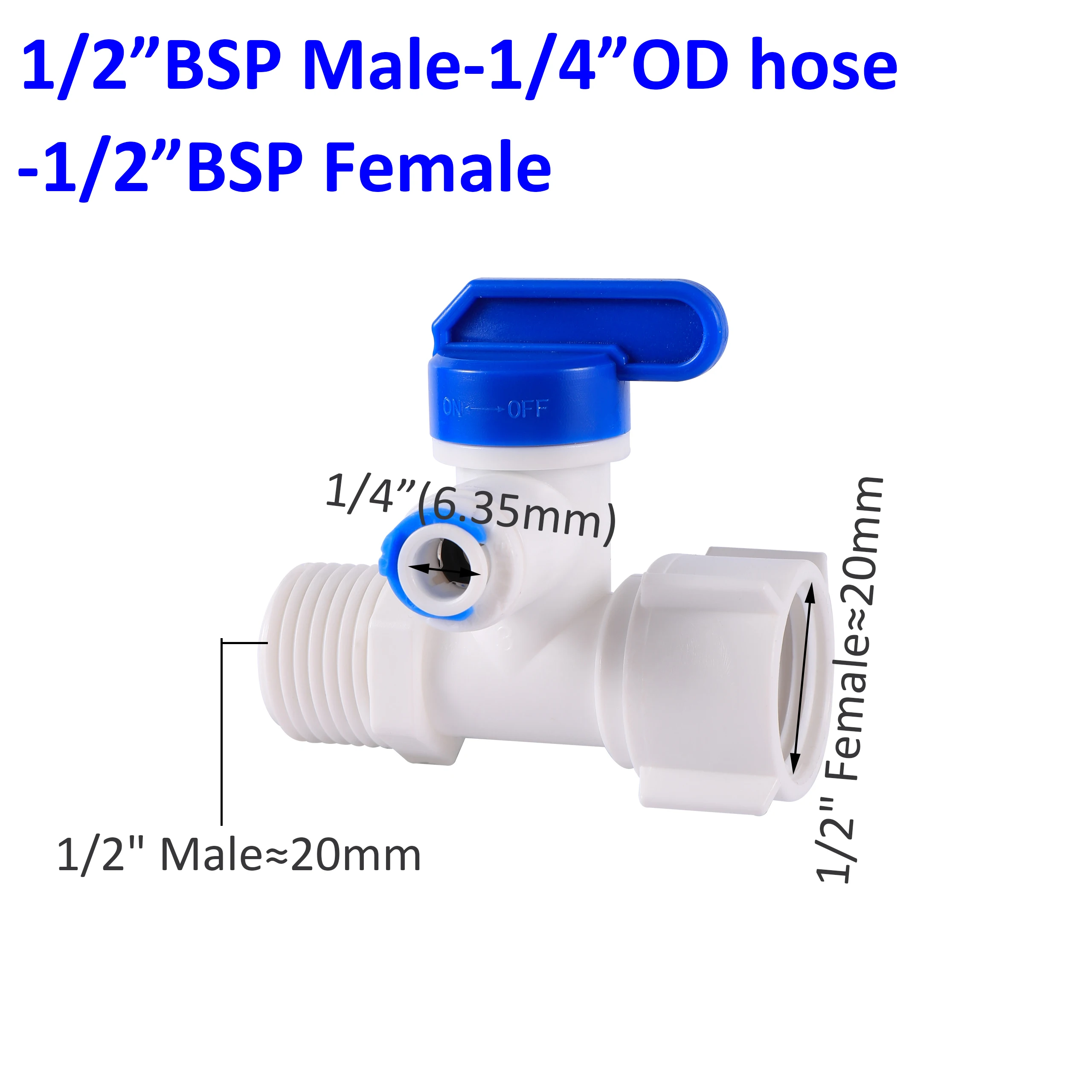 Connettore Rapido Con Valvola A Sfera In Plastica PE Diametro 50 Mm Per Tubo Acqua, Raccordo Da Giardino - 2