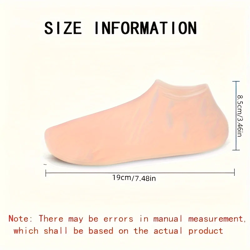 Silicone Moisturizing Foot Socks Soothing Massage Pedicure Care Kit
