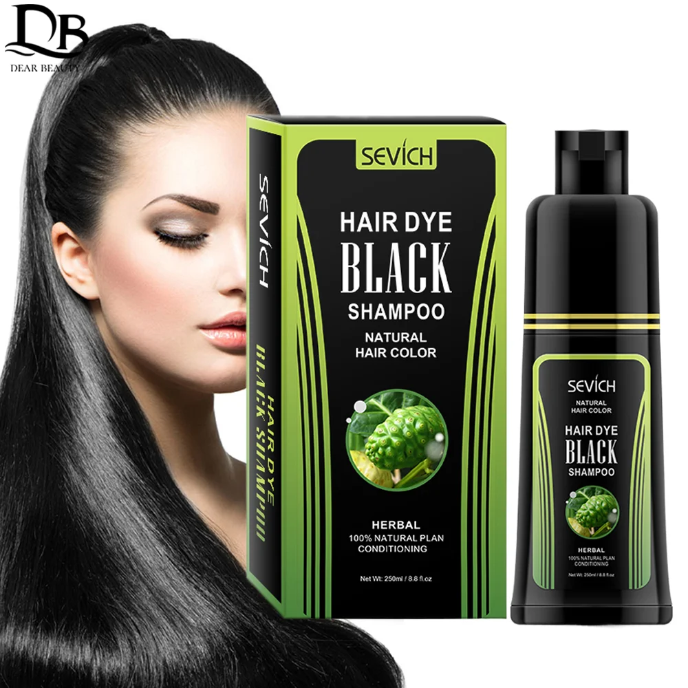 250ml Fast Dye Hair Shampoo Hair dye Black Shampoo Natural Anti Hair