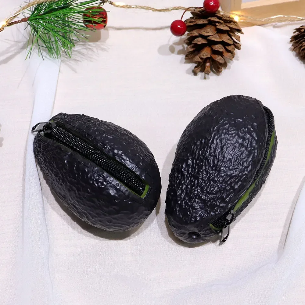 Girls Handbag Avocado Purse Portable Storage Bag Zipper Closure Wallet for Party Street Dating Commuting Travel