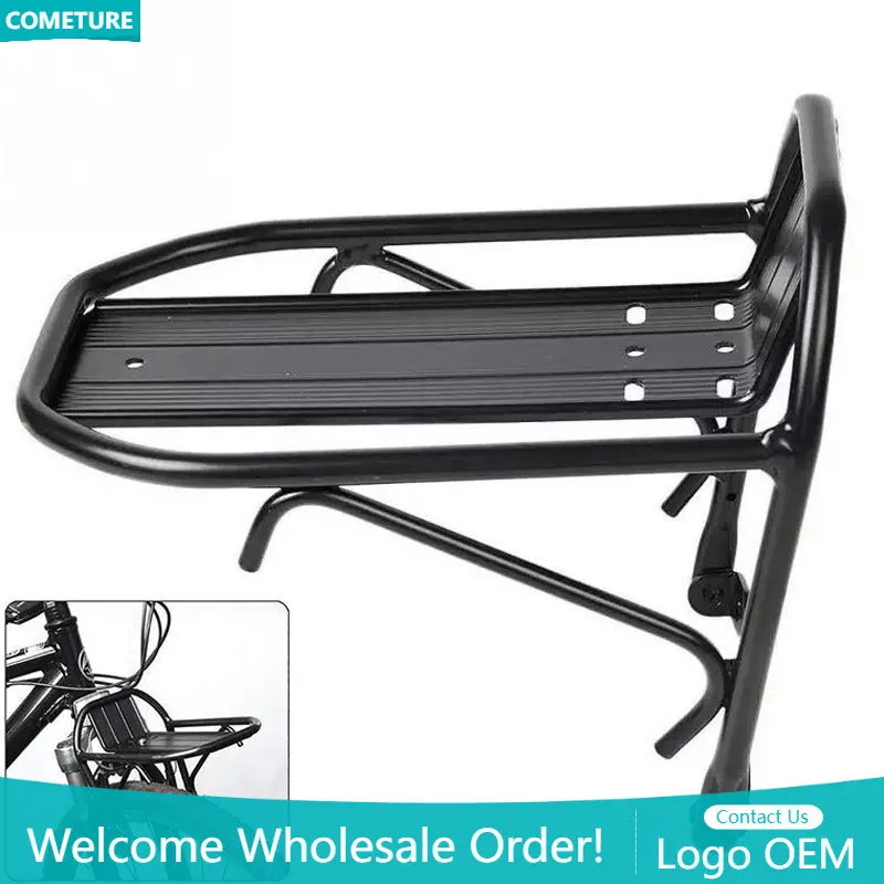 

Bicycle Front Rack MTB Road Bicycle Front Rack Carrier Aluminum Alloy Cycling Bike Carrier Panniers Bracket Luggage Shelf
