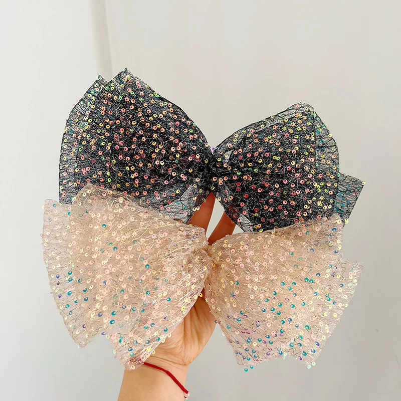 

Summer New Mesh Bow Hairclips Korean Adult Headwear Headpiece Flower Sequin Cloud Spring Hairpin hair accessories for women