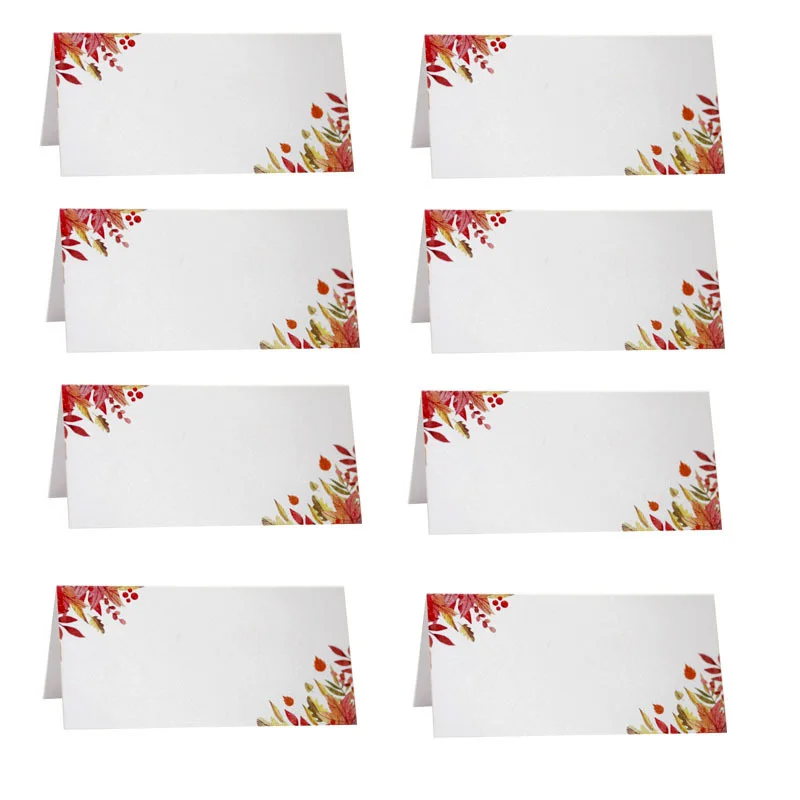 

50pcs Place Cards Wedding Party Decoration Table Seat Card Guests Message Greeting Card Baby Shower Party Supplies Seating Card