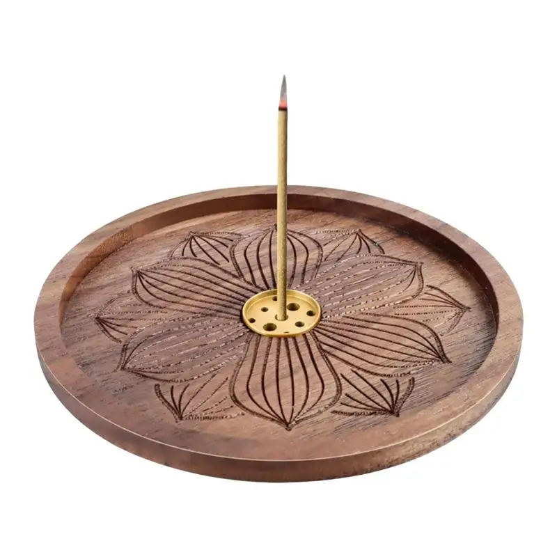 

Alloy Lotus Incense Holder Durable Mess Free Ash Catcher Incense Burner Lotus Incense Stick Holder For Yoga Spa Home Decoration