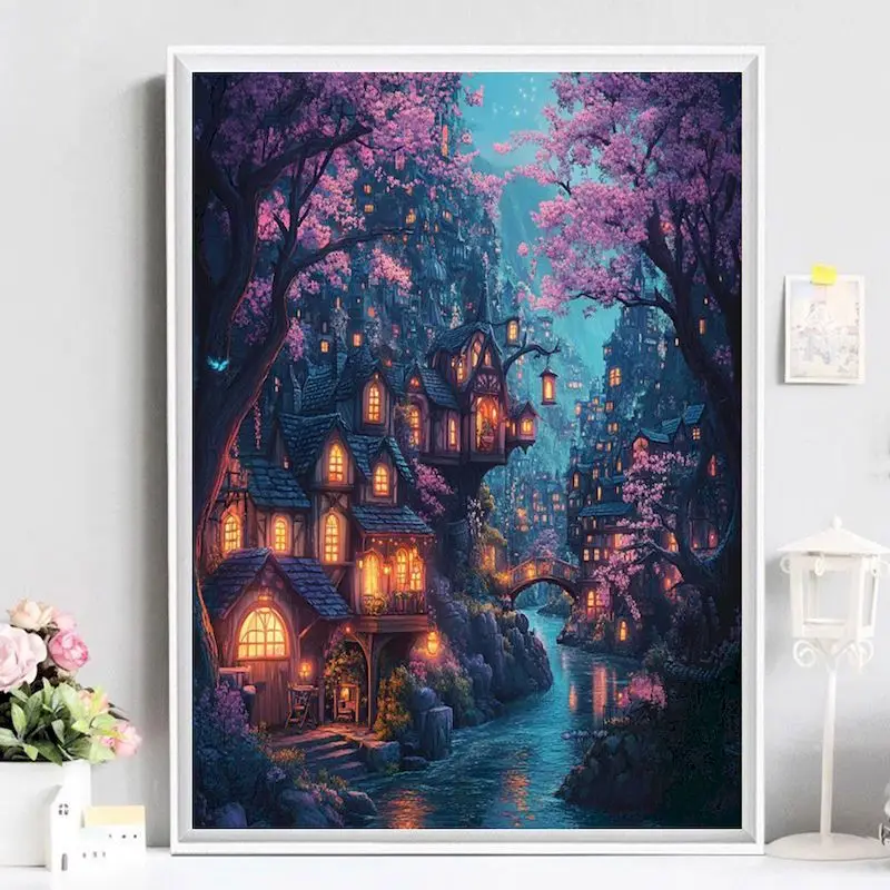 CHENISTORY Painting By Numbers Kits For Adults pictures by numbers 40 50 Scenery On Canvas Landsape Painting Numbers Home Decors