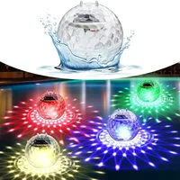 Lampes solaires flottantes LED 2026 pour piscine, boule lumineuse à panneau solaire pour bassin, étanche, spectacle de lumières disco changeantes de couleur 6