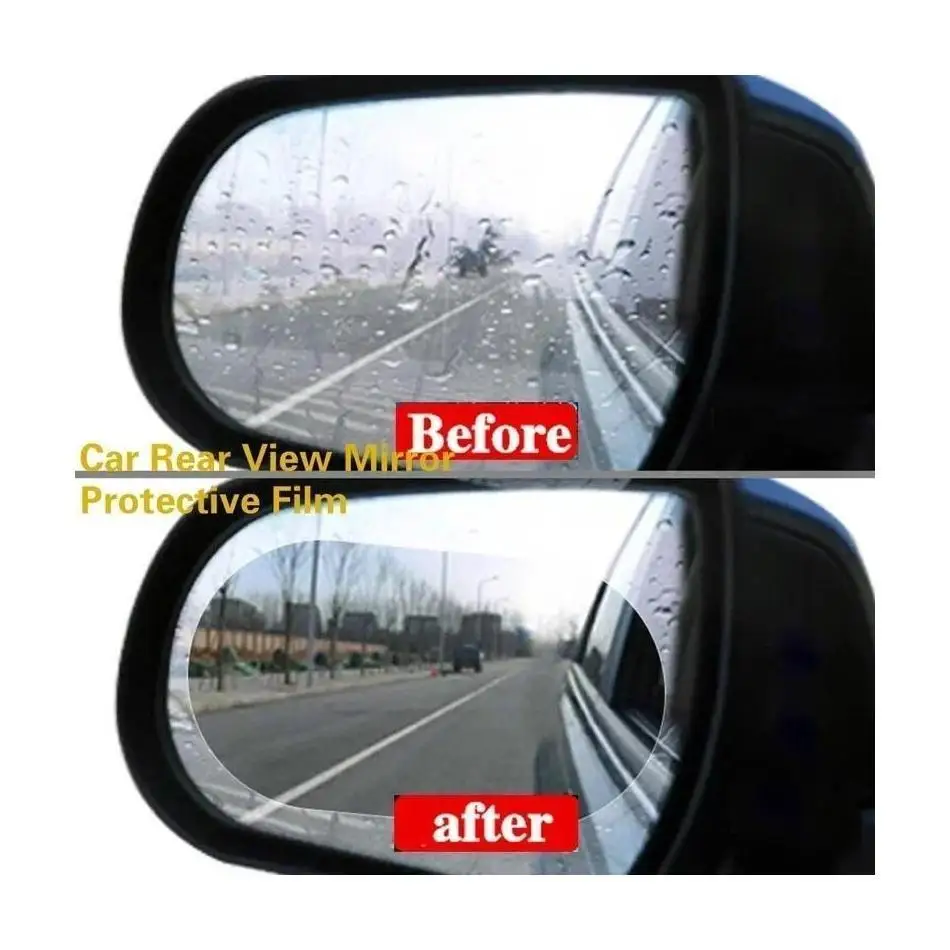 Car Rainproof Anti Fog Sticker Car Rainproof Film Window Waterproof Film Car Motorcycle Mirrors Film Accessory Outdoor Supplies