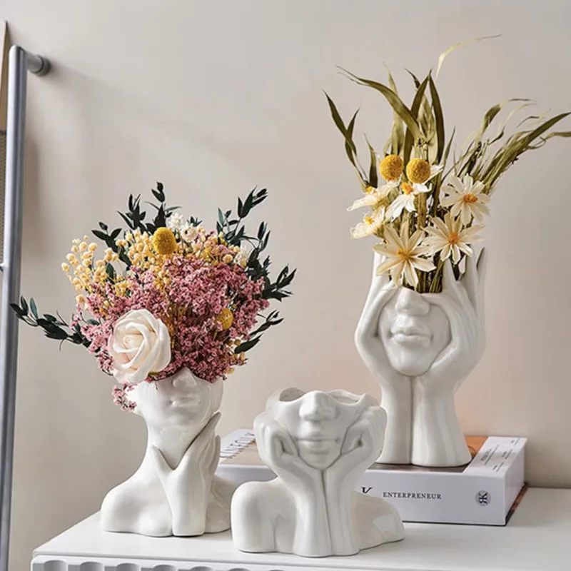 

Body ceramic vases Body plastic art vases Nordic home decoration ceramic vases white ceramic vases