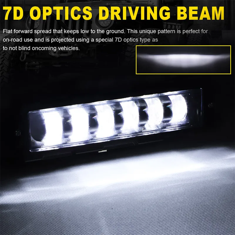 6D-Linsen-LED-Lichtleiste 6 Zoll LED-Leuchte Offroad-Fahrlicht Arbeitslampe Nebelscheinwerfer für Niva Lada 4X4 ATV SUV LKW Traktor 12V 24V – Detail 19