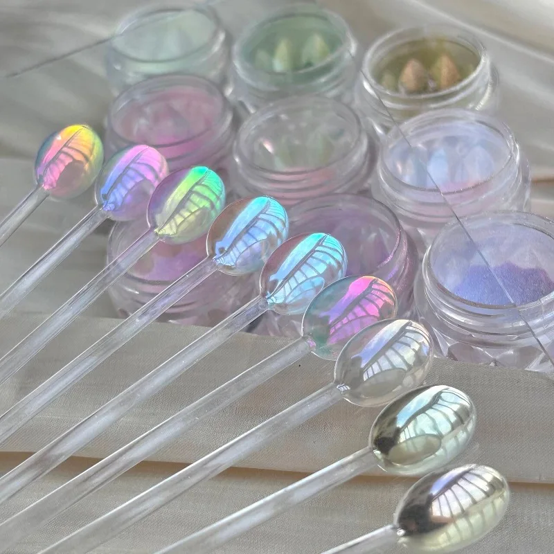 Rainbow Aurora Sky Realm Moonlight Powder Women's Nail Art Titanium Powder Sparkling Nail Accessories nail powder nail pigment nail glitter nail decoration nail decorations