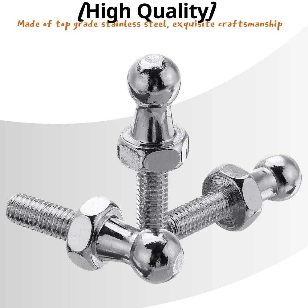 10mm M6 M8 Ball Stud Bolt Screw Gas Spring Lift Support Strut Ball Joint Thread Ended Fitting Universal Qty(4)