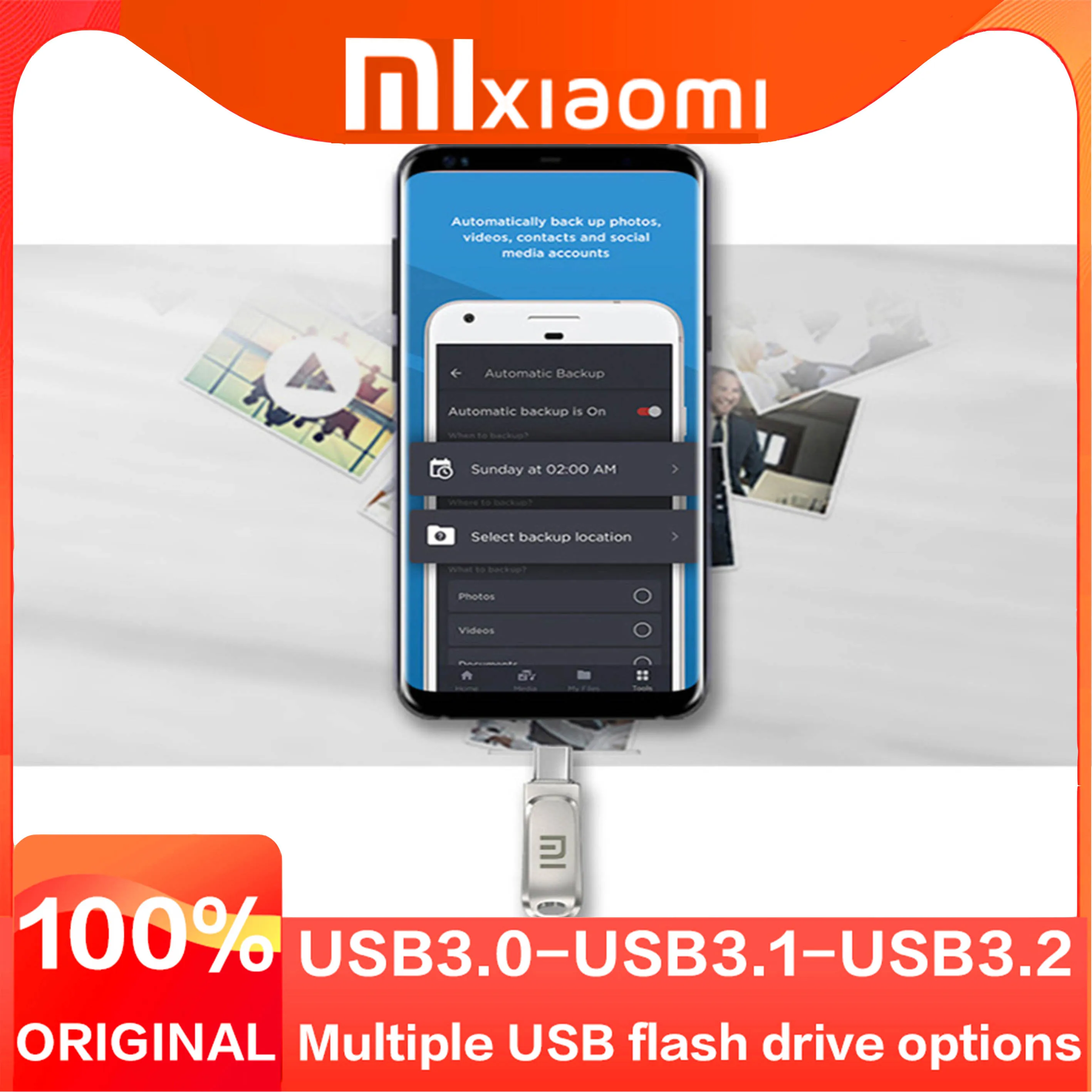 XIAOMI Flash Drive External Memory Stick Type C USB 2.0 for SmartPhone High Speed Usb3.0 Memory Stick U Disk 2TB 1TB 512GB