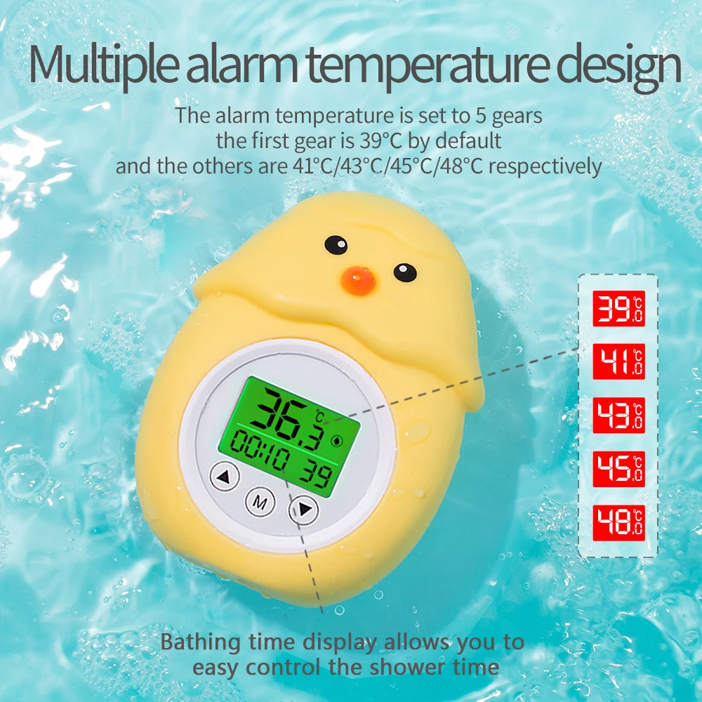 b&h Baby Bath Thermometer & Room Thermometer – Easy to Read Display |  BPA-Free| Fahrenheit or Celsius | Digital Water Thermometer Floating  Bathing Toy