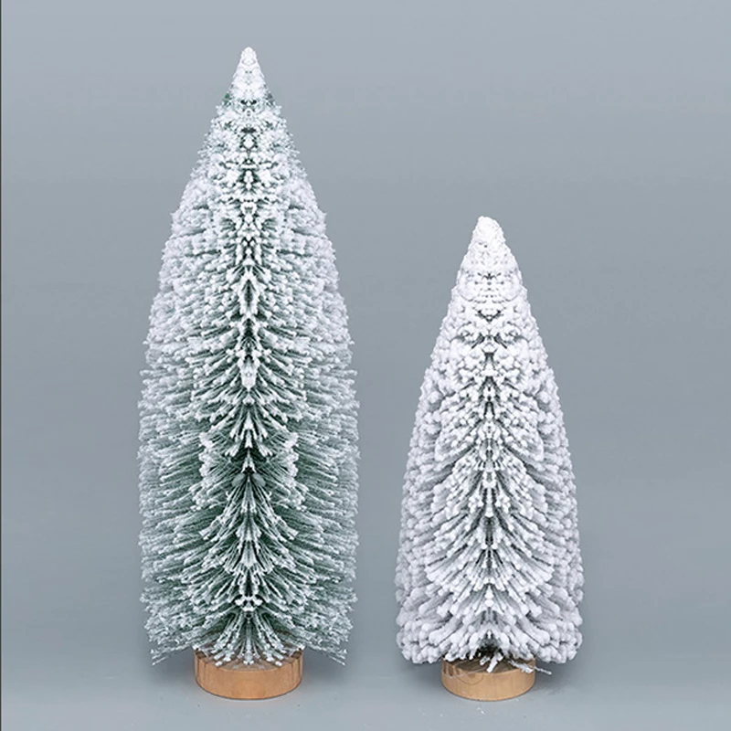 10/15/20/25/30cm Christmas Tree Ornaments Mini Artificial Snow Pine Xmas Tree Decoration for New Year Party Navidad Home Decor christmas tree ornaments