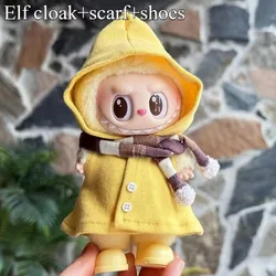 Festive Red Elf Cloak & Coat Outfit for Labubu Dolls - Christmas & New Year's Collection [No Doll Included] (Yellow)