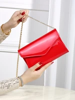 Pochette carrée en cuir PU pour femme, sac de soirée luxueux, sac glamour, élégant, exquis, silencieux, document solide 3