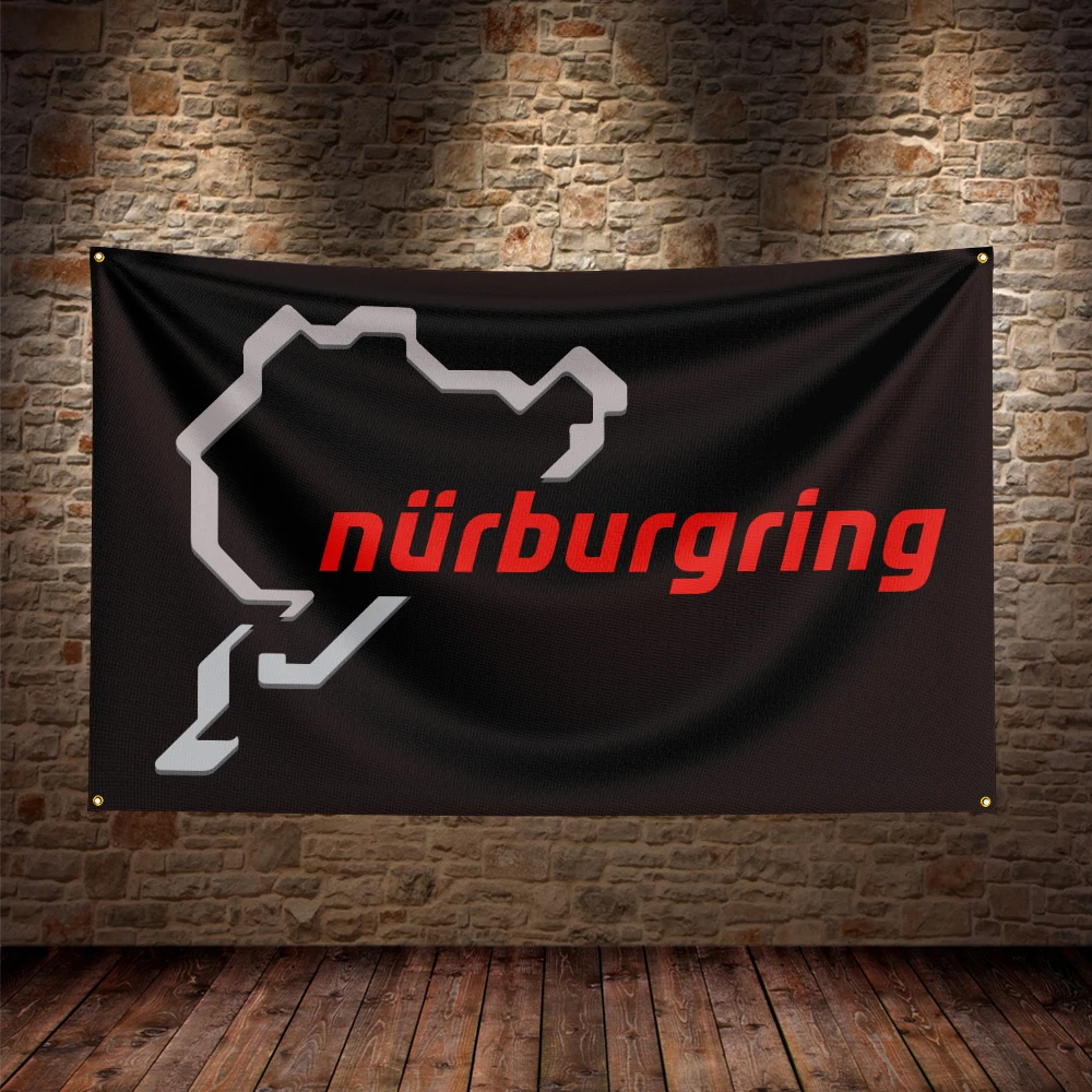 3X5Ft Nurburgrings Flag Polyester Printed Car Banner Decor