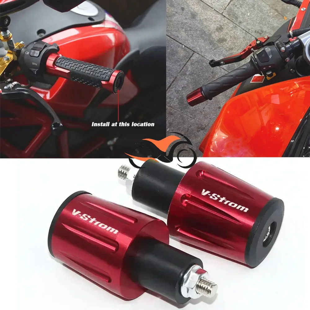 

Motorcycle Handlebar Ends CNC Handle Bar Grips Cap For Suzuki VStrom 650 V-Strom 650 1000 1050/xt DL250 DL650 dl1000 Accessories