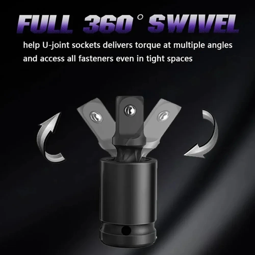 1/4/10PCS 1/2 3/8 1/4 inch Impact Socket Adapter Reducer Set Use Wrenches Drills in Auto and Impact Driver Construction Work