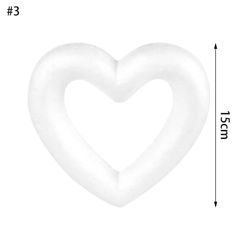 NUOBESTY 2 Anelli In Schiuma A Forma Di Cuore 25 Cm – Base Per Ghirlande Fai Da Te, Decorazioni Nozze E Natale