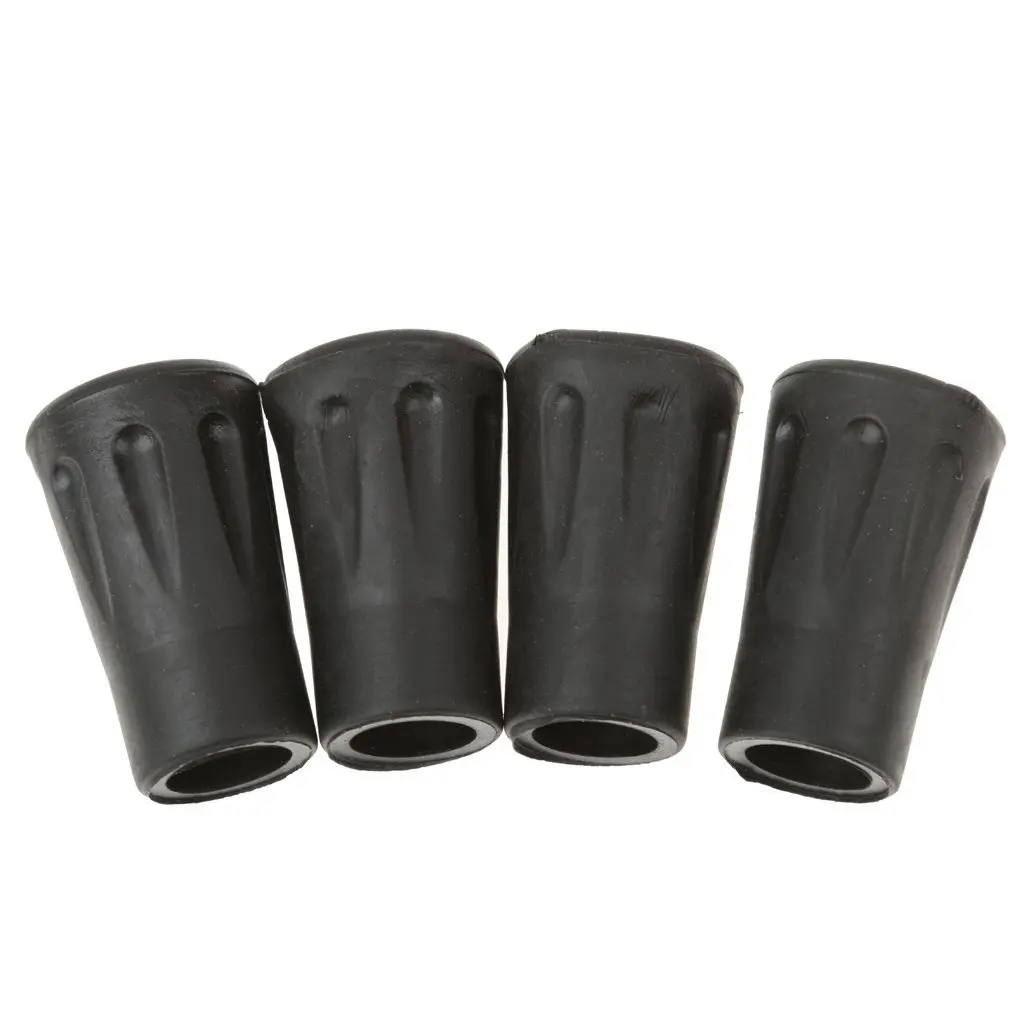 4 pcs Replacement Rubber Tips End For Hiking Stick Walking Trekking Poles 4cm