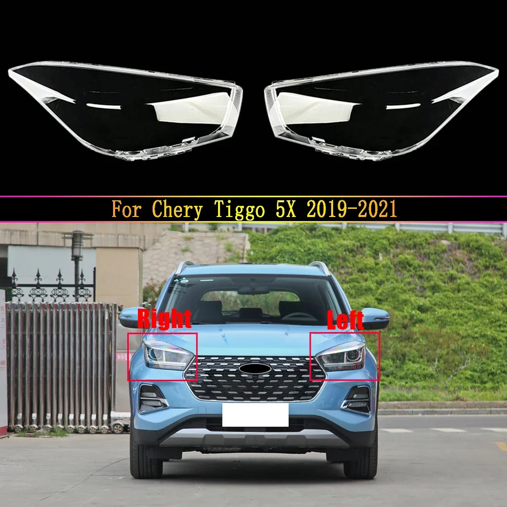 

Car Front Headlight Cover For Chery Tiggo 5X 2019 2020 2021 Hadlamps Transparent Lampshades Lamp Light Lens Glass Shell