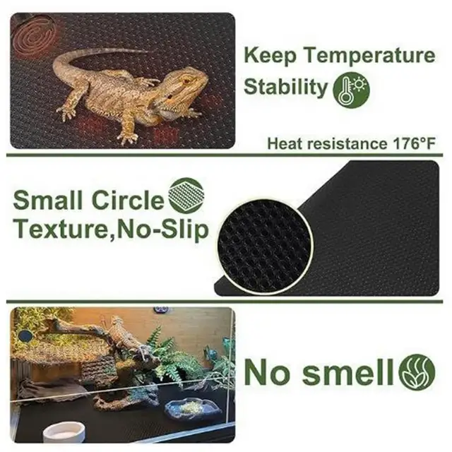 Reptile Carpet Anti-Slip Terrarium Liner Substrate Climbing Animals Breeding For Bearded Turtles Snakes Iguana Tortoises 4