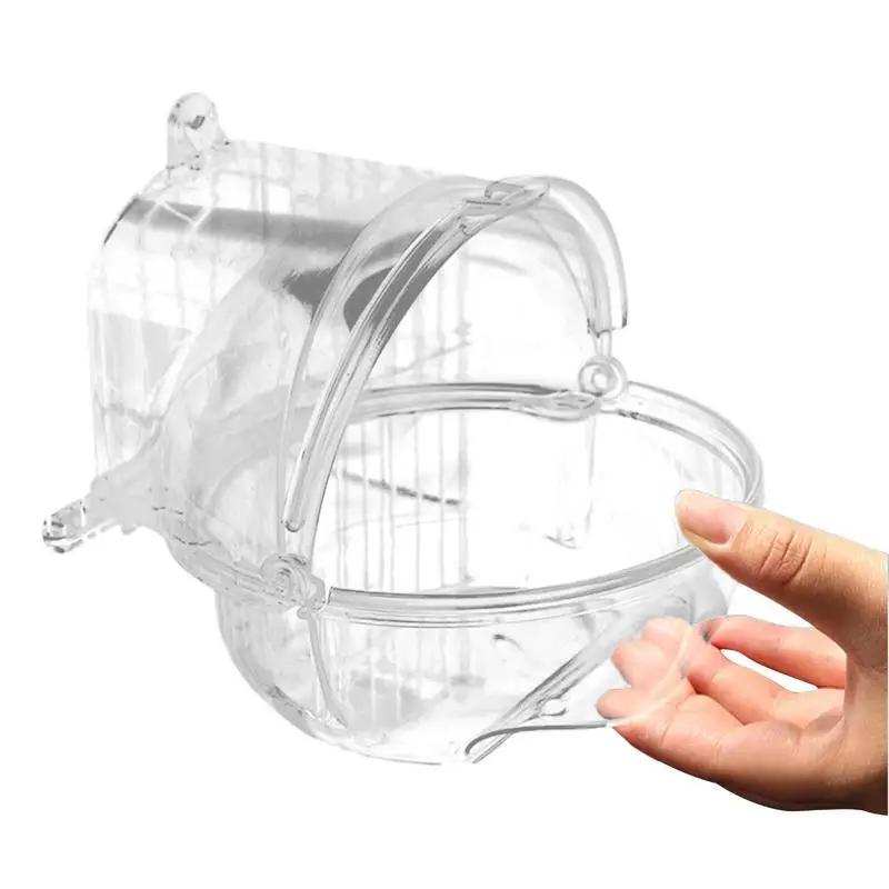 

Parrot Bird Bath Tub Clear Detachable Parrot Cage Accessories For Parakeets Small Birds Parrots Budgerigars Parrot Shower Box