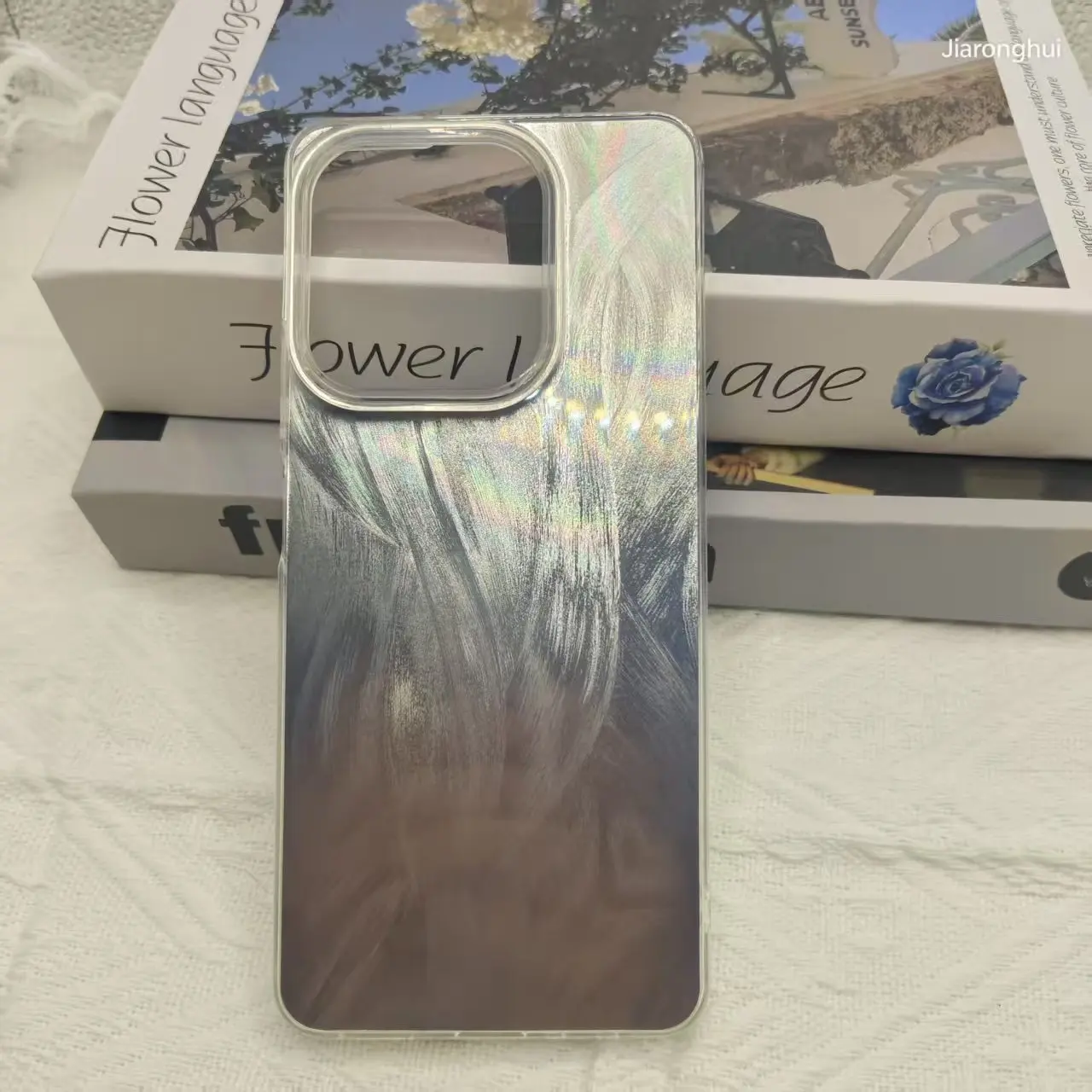 Luxury Laser Silver Gradient Anti-Fall Hard Phone Case