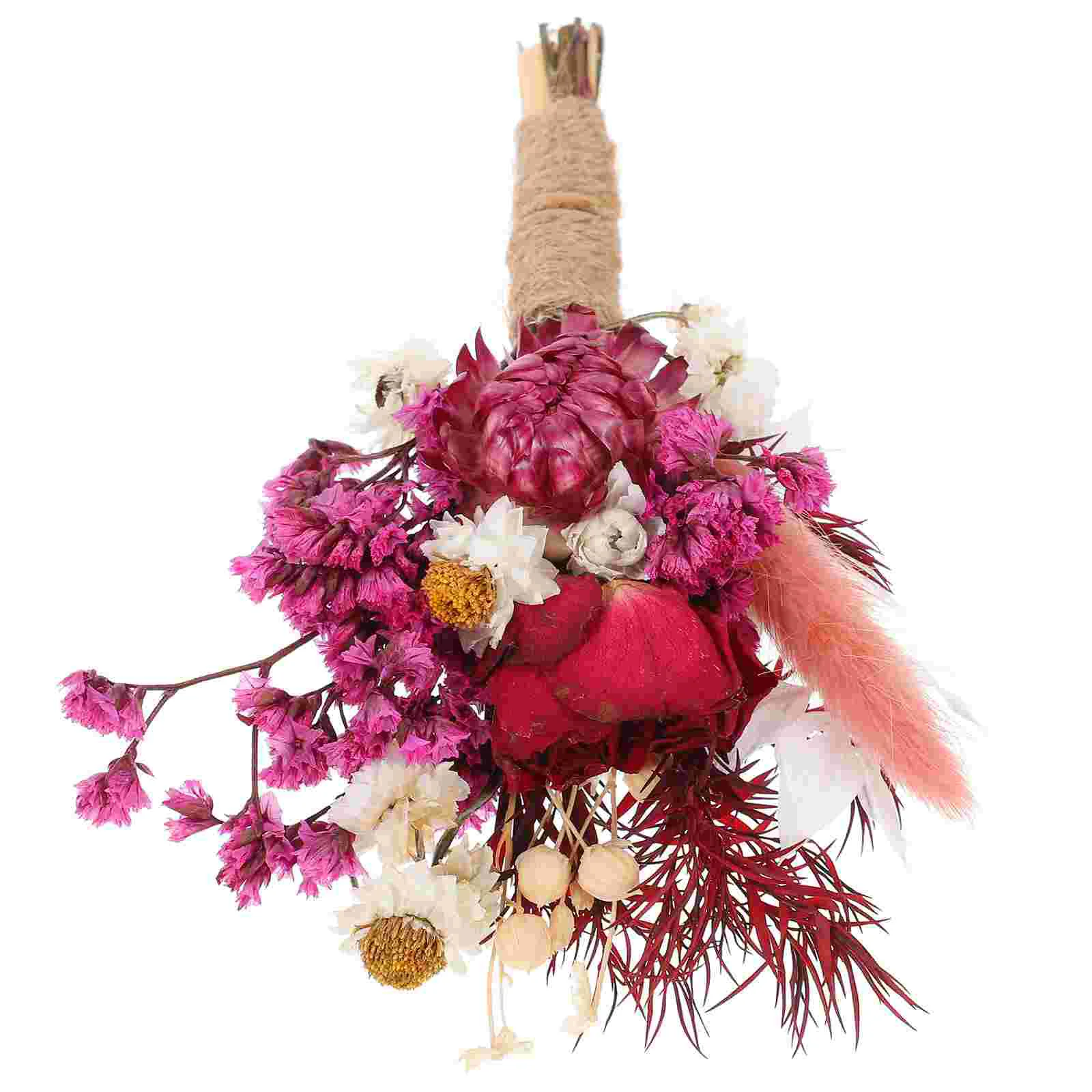 

2 Pcs Small Bouquet of Dried Flowers Mini Mash up DIY Supplies Boutonniere for Arrangement Decor