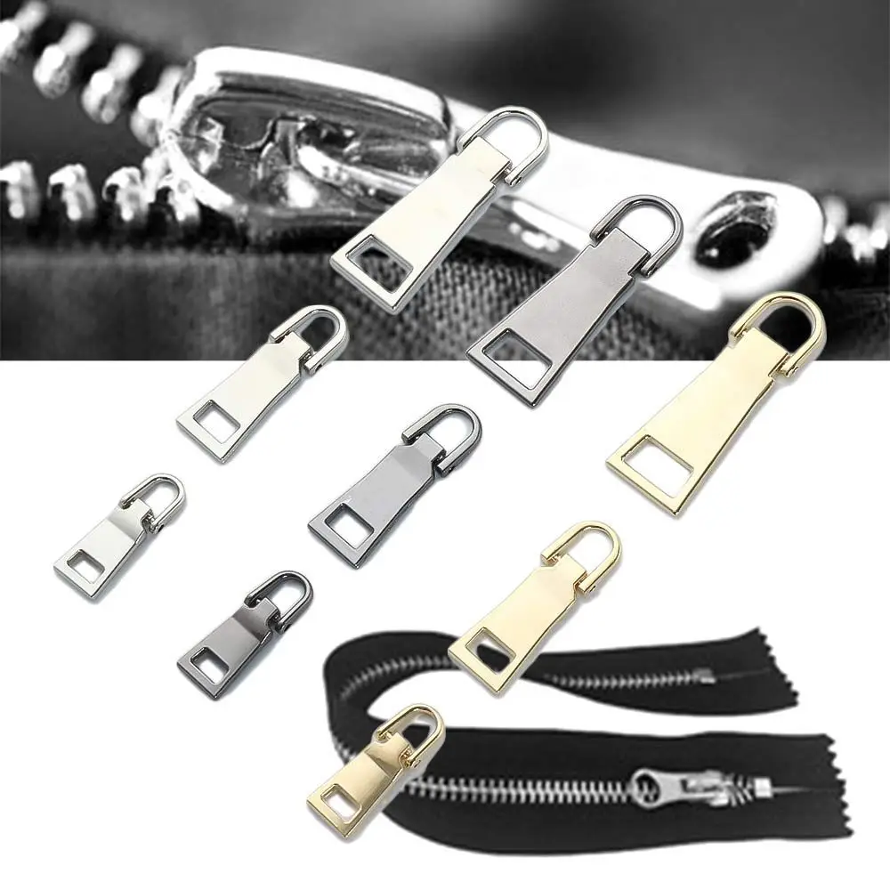 Metal universal detachable DIY backpack coat tab zipper pullers repair kits zipper sliders head