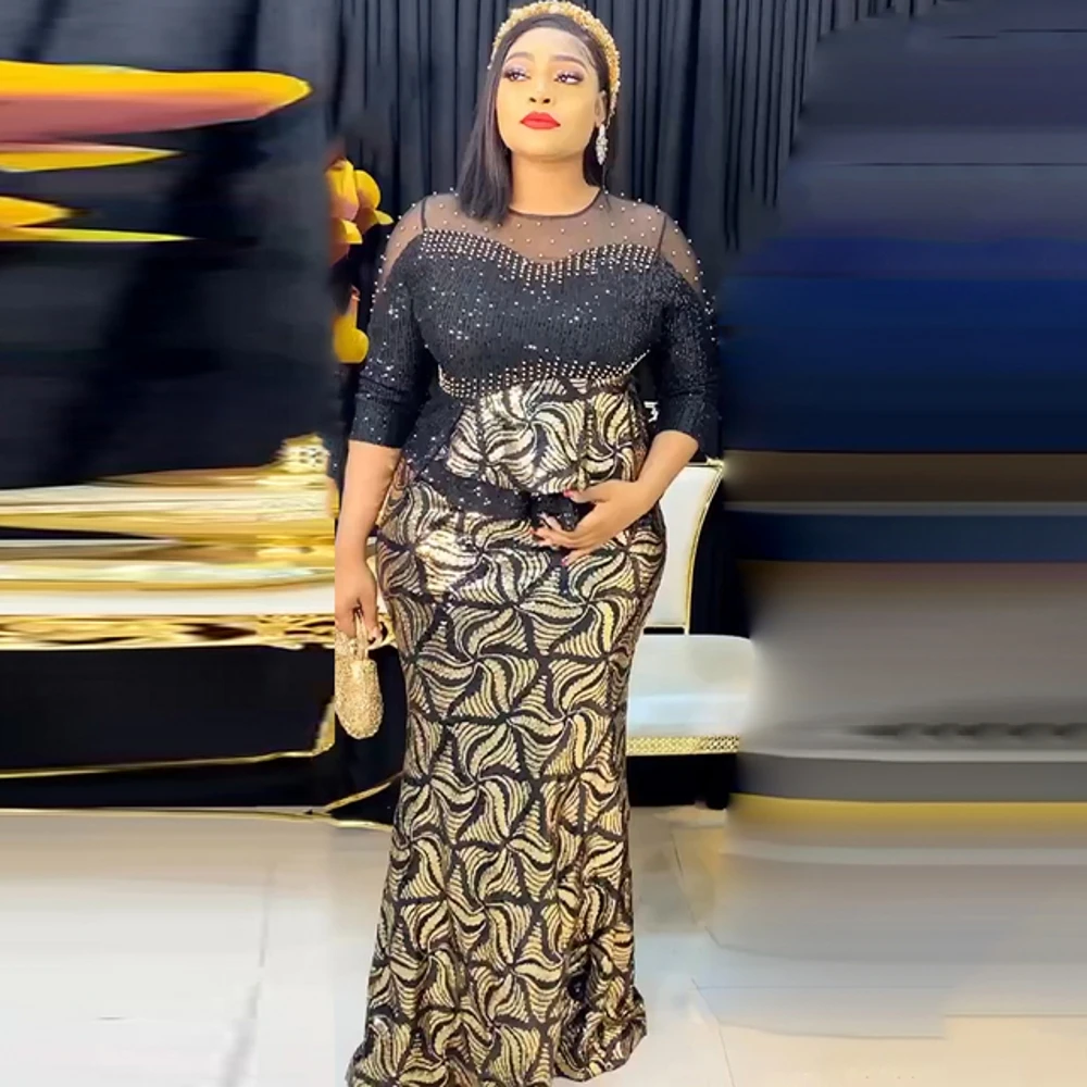 

Plus Size Clothes Dresses For Women's Clothing African Muslim Long Dress High Quality Fashion African Maxi Dress For Lady