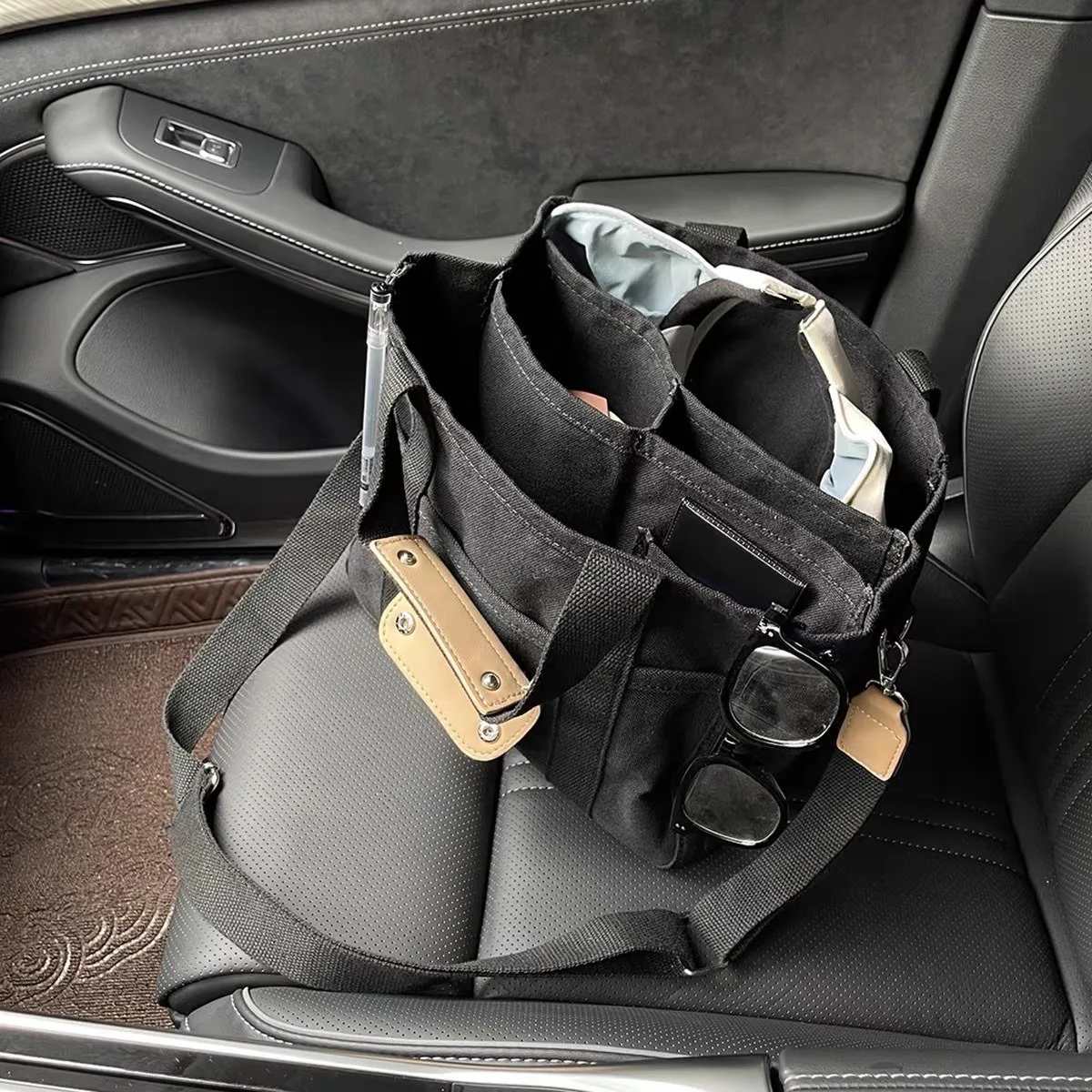 Handheld canvas bag, multifunctional mother and baby shoulder bag, Korean baby stroller, mommy bag, fashionable crossbody bag