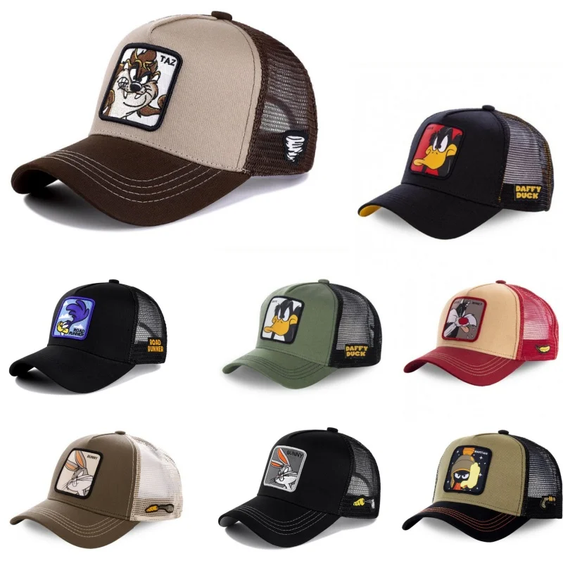 High Quality Brand Anime Cartoon Snapback Cotton Baseball Cap Men Women Hip Hop Dad Mesh Hat Trucker Hat Dropshipping Best Sellers In Accessories