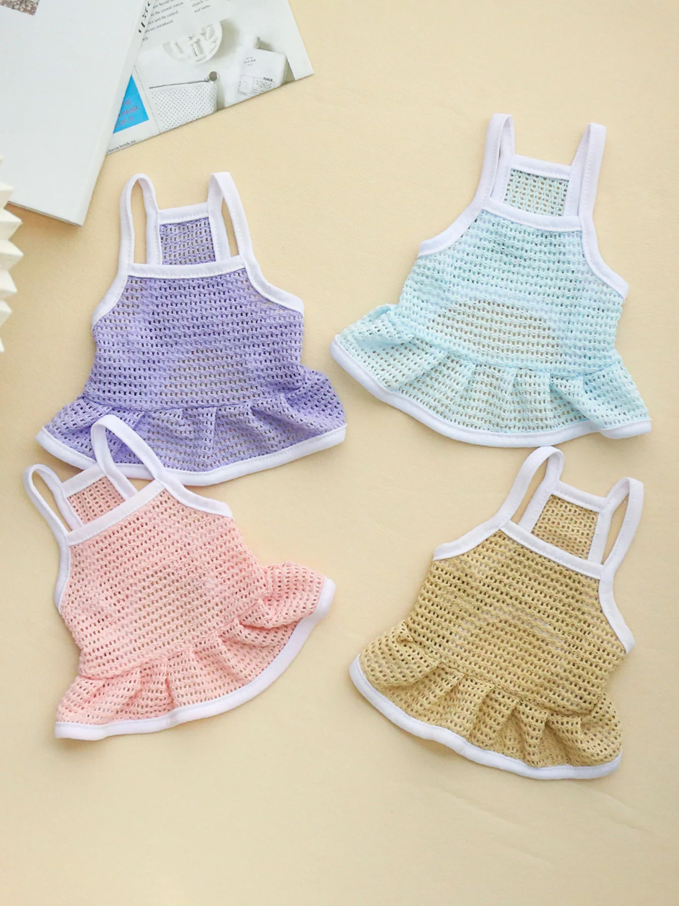 NONECN mesh pet dress for cats and dogs