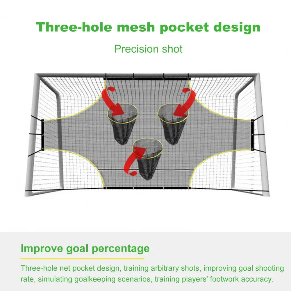 Soccer Goal Net with Scoring Zones Folding Outdoor Football Goal Target Training Aid Soccer Net for Backyard Football Training