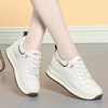 Spring Autumn Fashion Chunky Causal Women Mother Shoes Walking Comfortable Soft Leather Running  Non-slip Soft Leather Sneakers 5