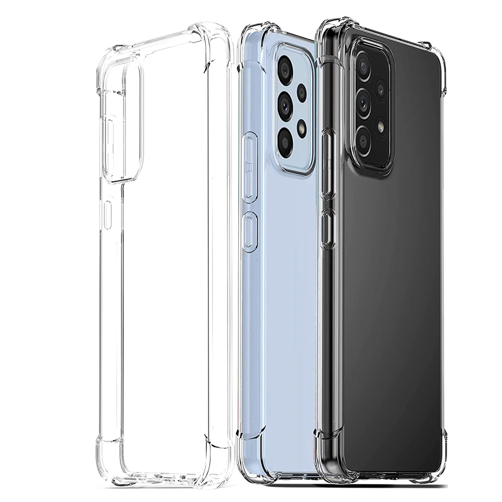 Противоударный силиконовый мягкий чехол с подушкой безопасности для Samsung Galaxy A73 A53 A33 A13 A72 A52 A32 A22 A12 A71 A51 A31 A70 A50, прозрачный чехол
